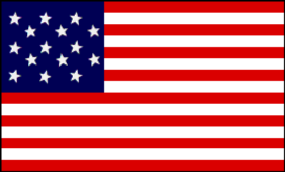 War of 1812 era United States Flag